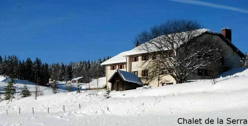 ABC Salles - Le beau Chalet de la Serra qui est entouré de sapins.