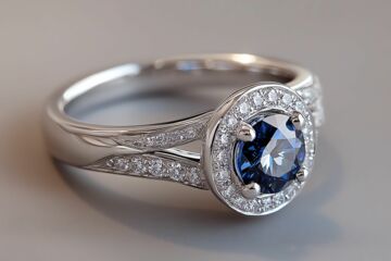 Serti halo : l’aura scintillante qui fait rayonner la pierre centrale d'une bague de fiançailles