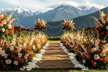 Les fleurs des andes : glaïeuls, alstroemères et textures montagnardes pour une fête de mariage authentique