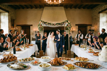 Le repas traditionnel de mariage du peuple juif ashkénaze