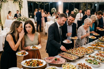 Pourquoi tout le monde juge votre mariage… devant le buffet (et personne ne le dit)