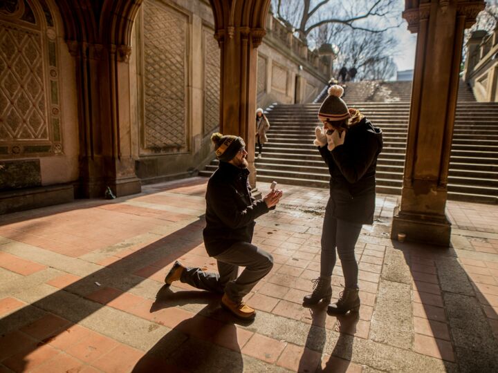 25 endroits insolites où demander son partenaire en mariage