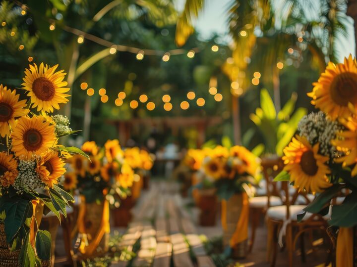 Un mariage ensoleillé et champêtre : 7 idées déco avec des tournesols pour un effet “waouh” !