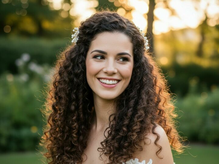 Cheveux bouclés, frisés, crépus : 7 idées de coiffures de mariée qui célèbrent la matière.