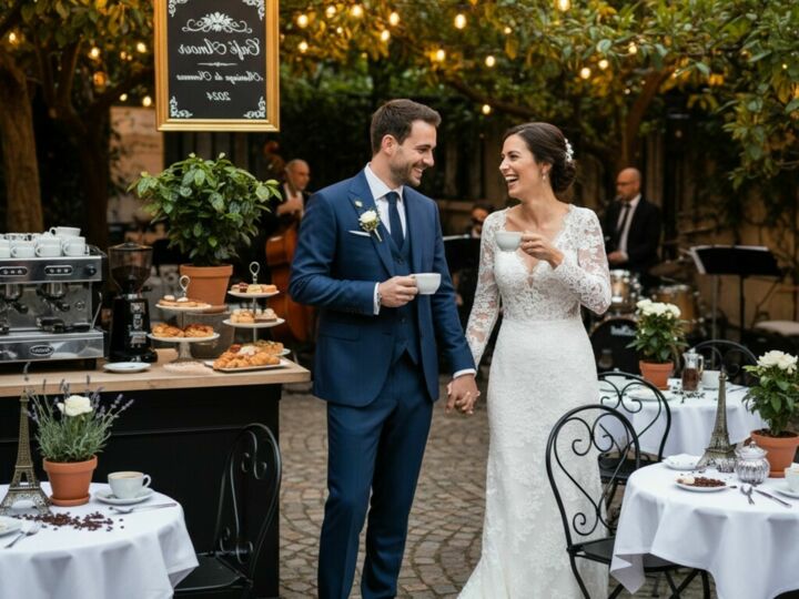 Mariage sur le thème du “café parisien” : le charme rétro et l’élégance intemporelle des années 50