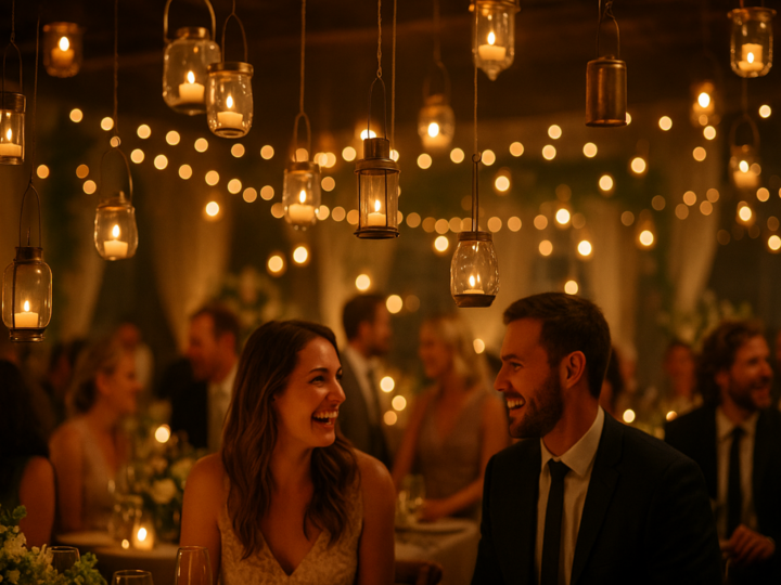 Photophores suspendus : l’art d’illuminer les réceptions avec élégance