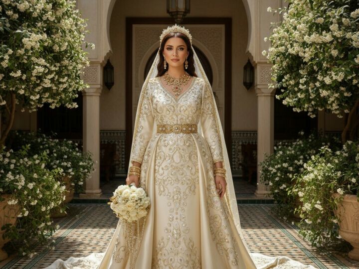 Or, nacre et soie : la palette des mariées orientales d’hier à aujourd’hui