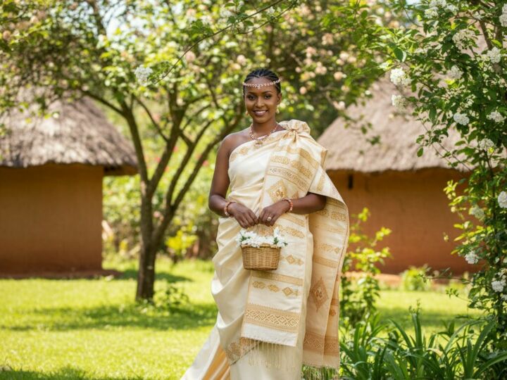Tout savoir sur l’umushanana, la tenue de mariage traditionnelle de la mariée rwandaise