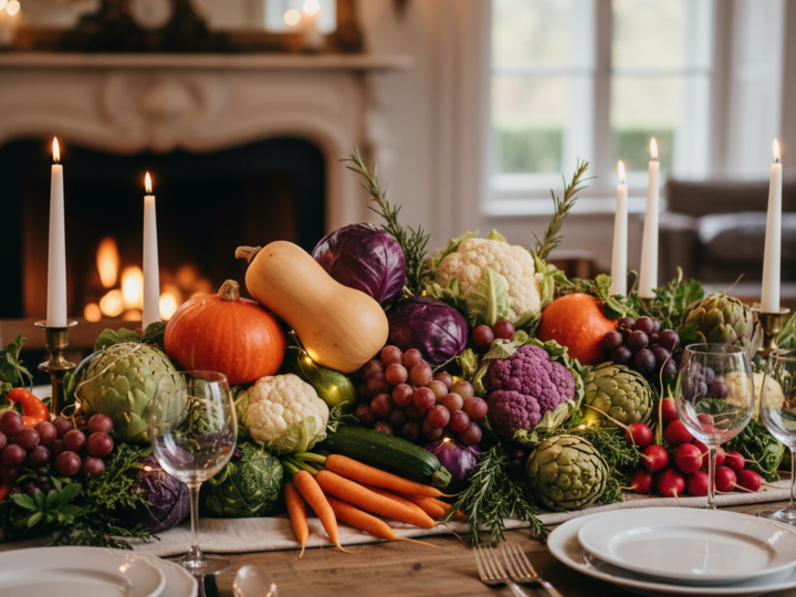Ni fleurs, ni plastique : pourquoi le "Veggie Centerpiece" est la déco de table la plus chic (et économe) ?
