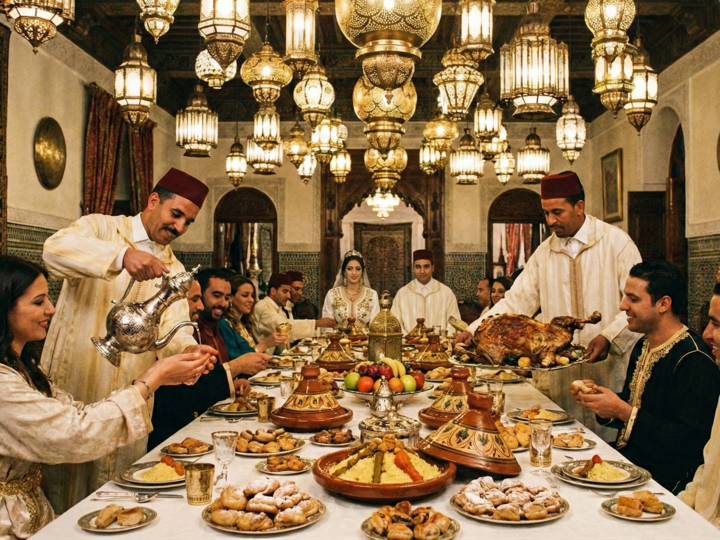 Le repas de mariage au Maroc : traditions, saveurs et rituels sacrés