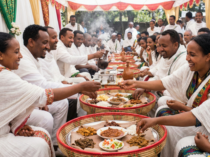 Le repas traditionnel de mariage en Éthiopie