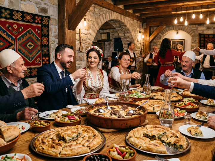 Le repas traditionnel de mariage en Albanie : un festin sous le signe de la Besa