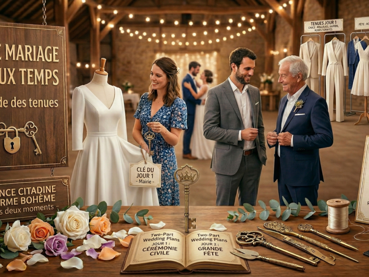 Quelles sont les tenues idéales pour un mariage en deux temps ?