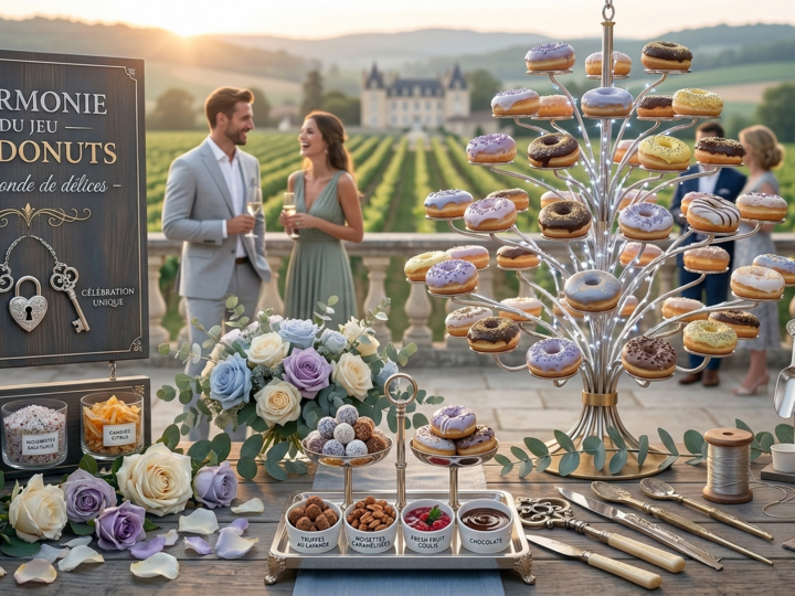 Bar à donuts au mariage : une alternative ludique à la pièce montée