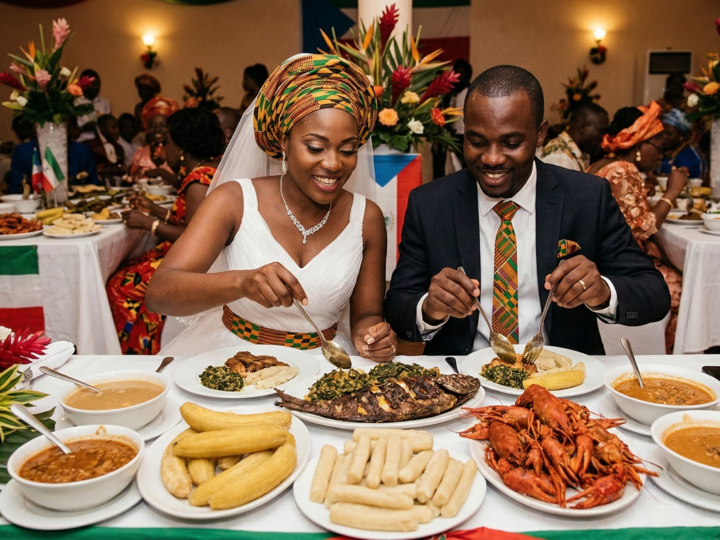 Le repas traditionnel de mariage en Guinée équatoriale : un festin entre terre et mer