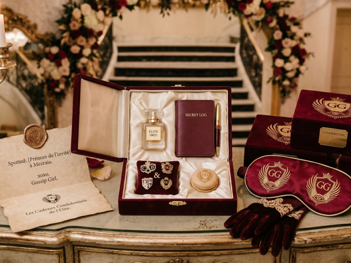 5 idées de cadeaux d'invités pour un mariage thème Gossip Girl