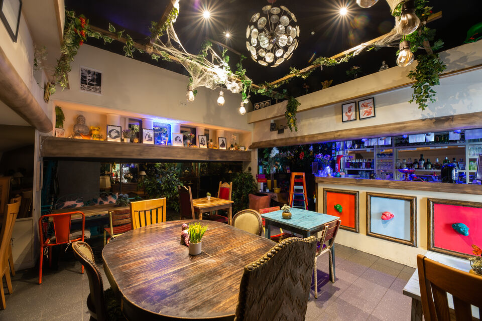 ABC Salles - Nutopia, une brasserie festive offrant une ambiance chaleureuse et hors du temps et une programmation musicale, artistique et culturelle.