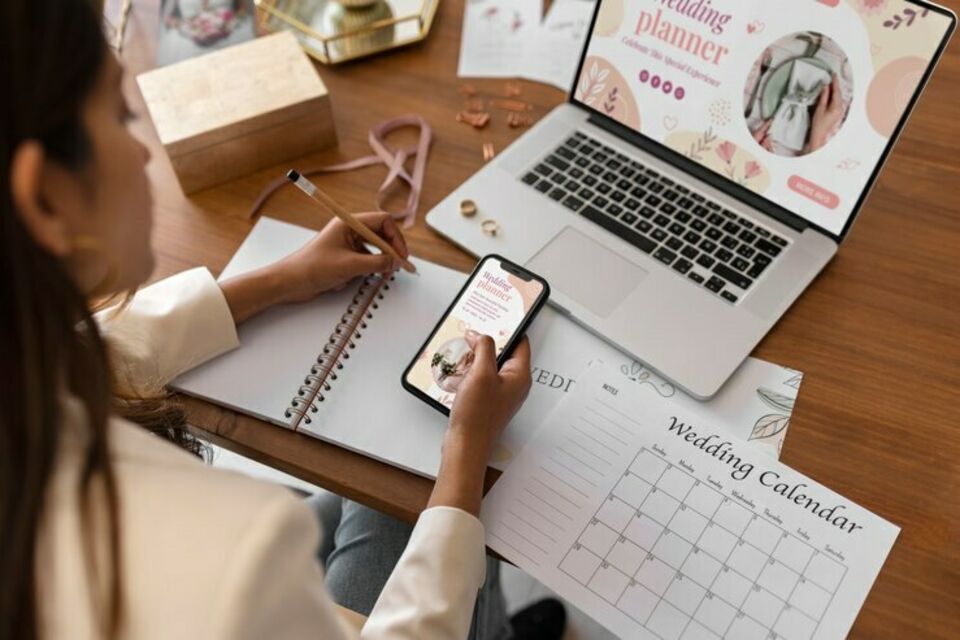 Freepik - Photo d'illustration - Programmer un mariage est une aventure qui se fait étape par étape.