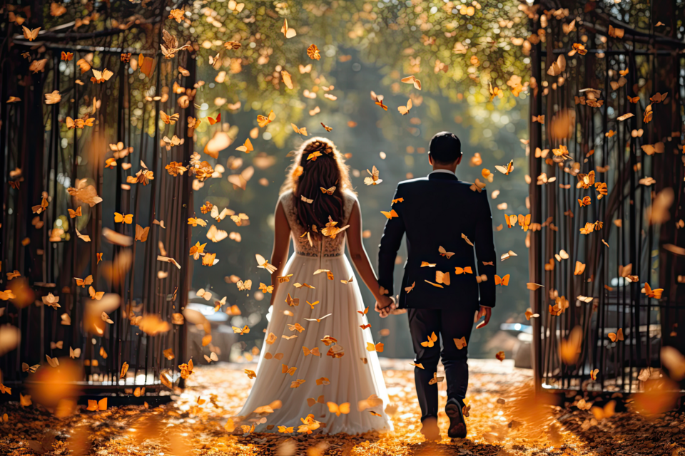 Adobe Stock - Photo d'illustration - Beaux et majestueux, les papillons sont porteurs d'espoirs de bien d'autres choses selon les traditions. C'est pourquoi l'on peut en trouver lors des mariages. Une présence qui fait pourtant polémique.