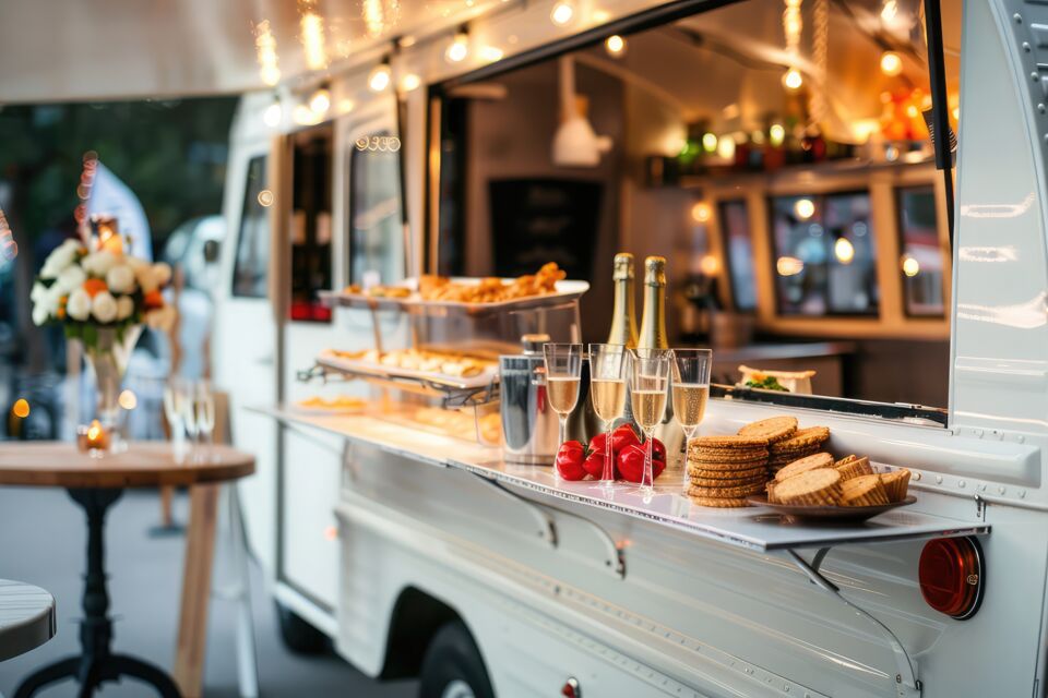 Adobe Stock - Photo d’illustration -  L’intégration d’un food truck dans l’animation culinaire de votre mariage en plein air offre divers avantages et possibilités de personnalisation et de créativité. 