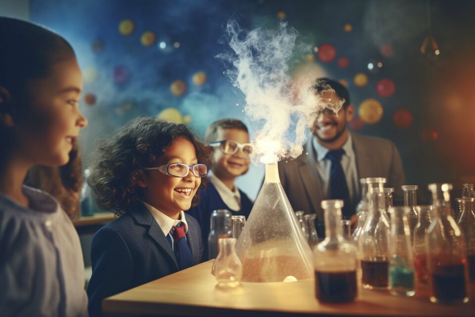 Adobe Stock - Photo d'illustration - Un anniversaire pour enfant sur le thème de la chimie implique un peu d'astuce et d'organisation. De quoi rendre les jeux et animations prévus encore plus mémorables.