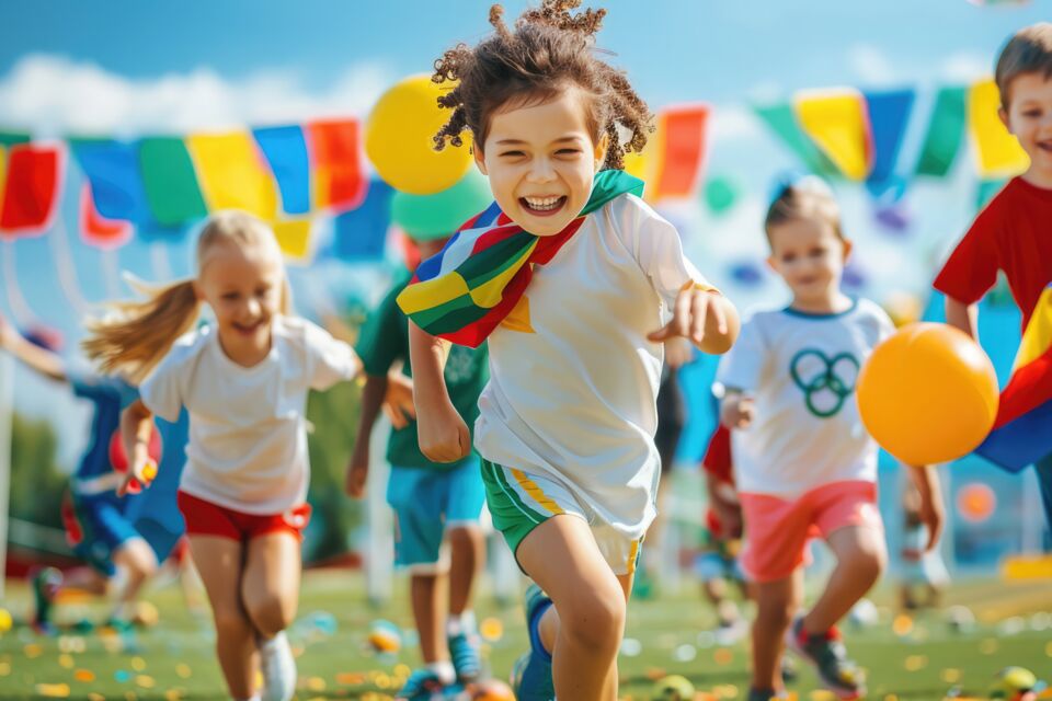 Adobe Stock - Photo d’illustration - Pour une fête qui brille de mille feux, adoptez une déco inspirée des Jeux Olympiques, avec des couleurs éclatantes et des accessoires dorés pour remporter la médaille d’or en matière de style !