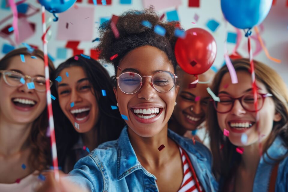 Adobe Stock - Photo d'illustration - Groupe de jeunes profitant d’une fête “spéciale rentrée” pour se réunir, faire connaissance et s’amuser jusqu’au bout de la nuit. 