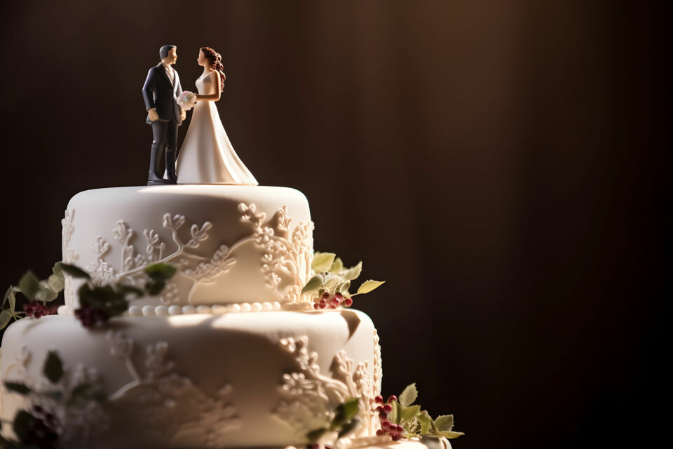 Adobe Stock - Photo d’illustration -  Un cake topper est une décoration qui se place sur le dessus d’un gâteau pour le rendre plus attrayant. Il peut être utilisé sur différents types de gâteaux, comme les wedding cakes.