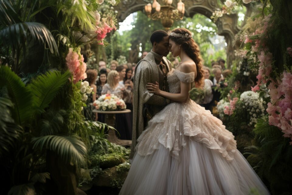 Freepik - photo d’illustration - Un mariage féerique évoque un monde enchanté où chaque détail, des décorations scintillantes aux robes éthérées, crée une atmosphère magique, transportant les invités dans un conte de fées où l'amour règne en maître.