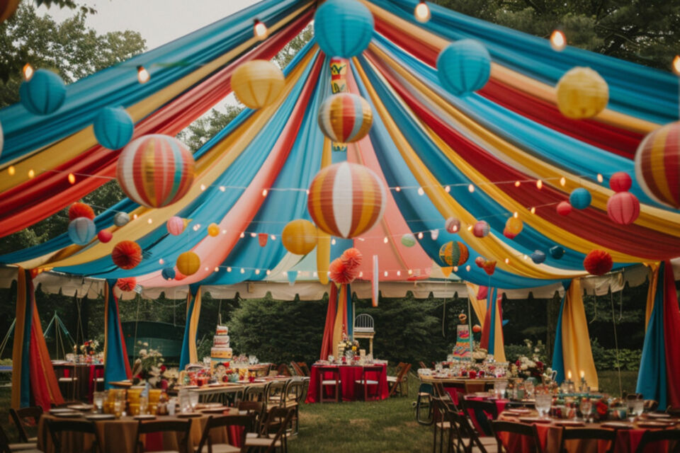 Adobe Stock - Photo d'illustration - Certains couples de futurs mariés, choisissent pour leur réception, une décoration colorée et festive sur le thème du carnaval.