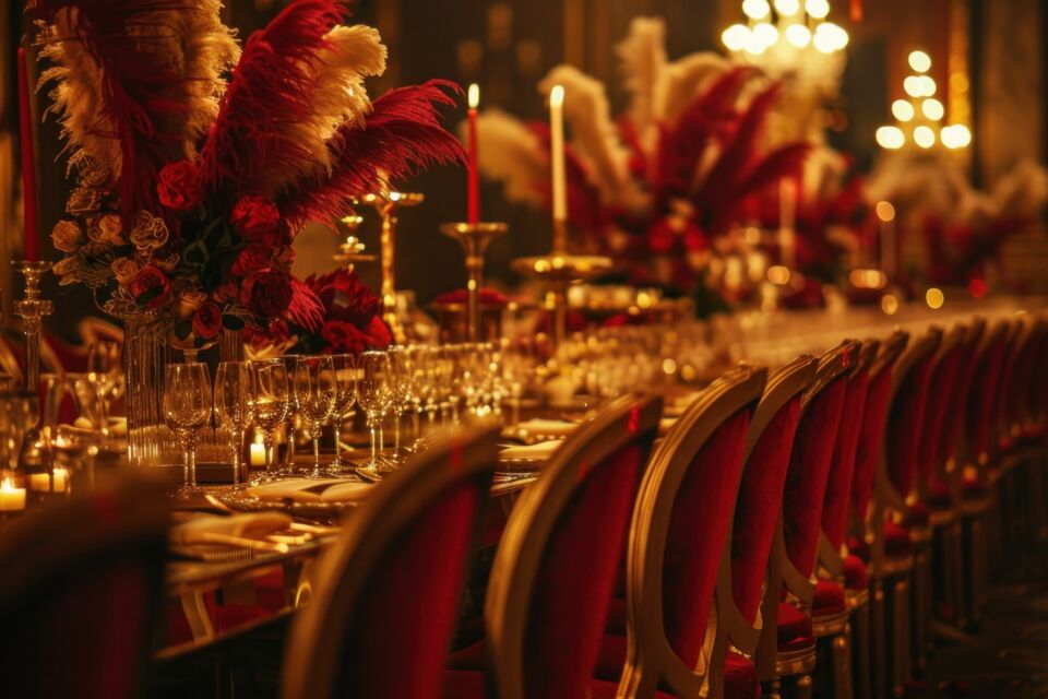 Adobe Stock - Photo d’illustration - Sous les feux éclatants d’un cabaret parisien, où les plumes dansent et les lumières scintillent, se dessine une décoration de mariage inspirée du Moulin Rouge.