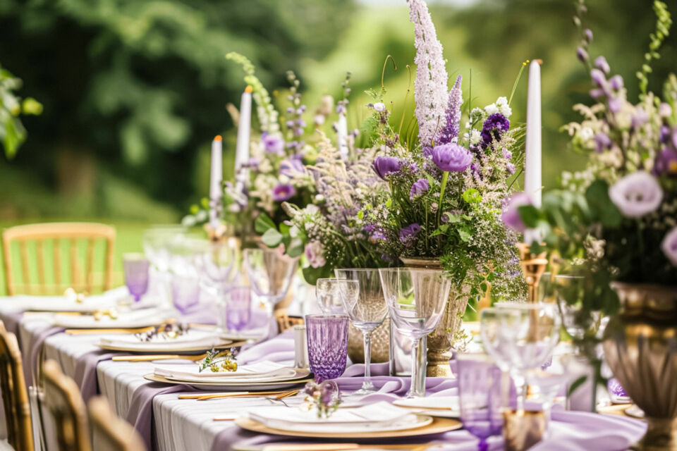 Adobe Stock -  Photo d'illustration -  Une décoration de mariage inspirée du thème Provence Lavande ne peut qu’ajouter à votre célébration une touche de charme rustique et d’élégance naturelle. 