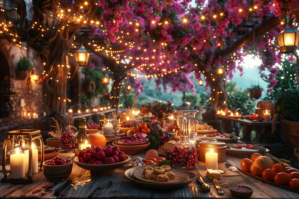 Freepik - Photo d'illustration - Dans l’atmosphère enivrante des vignobles, imaginez des tables ornées de bouteilles de vin, des guirlandes de vigne suspendues et des centres de table en tonneaux pour un mariage élégant.