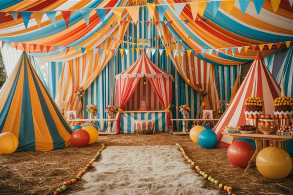 Adobe Stock - Photo d'illustration - Refléter l’esprit festif et rétro du cirque, tout en gardant une certaine élégance est important pour un mariage sur ce thème.