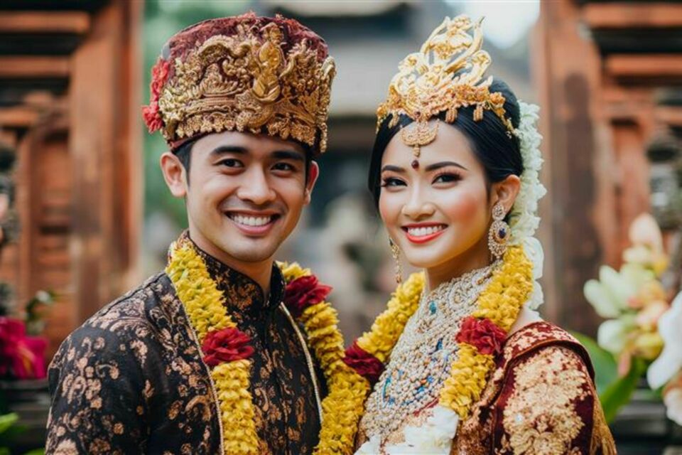 Adobe Stock - Photo d'illustration - La tenue de mariage traditionnelle indonésienne c'est bien plus que se parer de beaux vêtements. C'est revêtir une œuvre d'art vivante, une expression de la diversité culturelle d'un peuple, qui mêle histoire, croyances et esthétique.