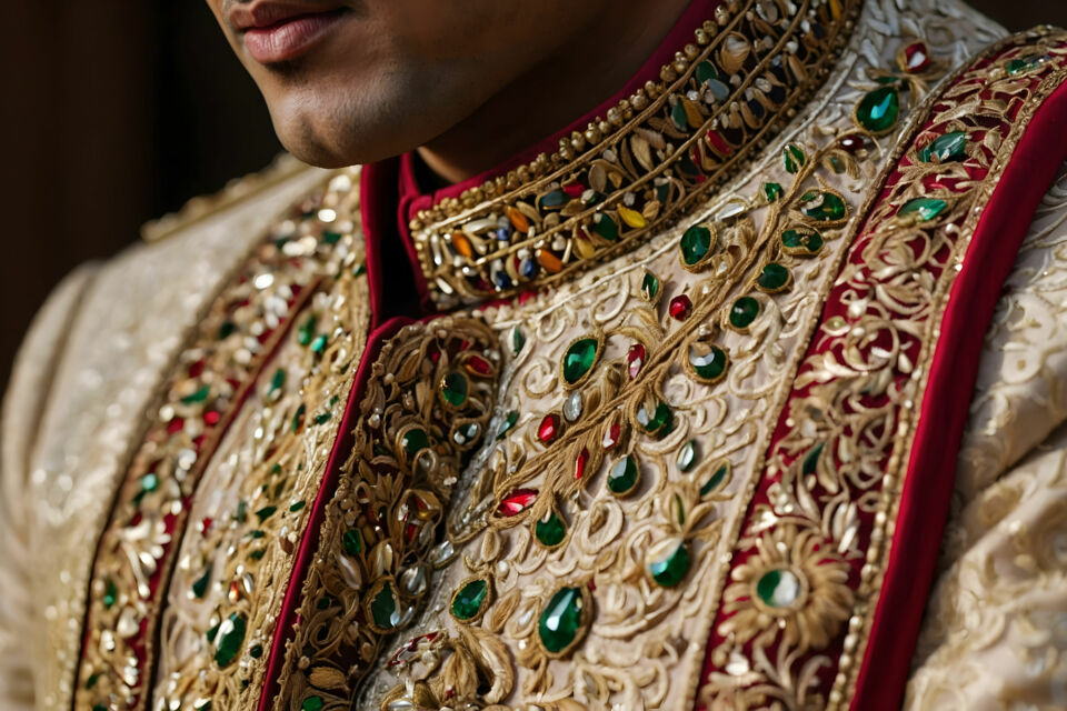 Adobe Stock - Photo d'illustration - Évoquant la splendeur ottomane, la tenue traditionnelle du marié turc se compose d'un kaftan brodé, de pantalons amples şalvar, d'une chemise gömlek et d'un fes emblématique.