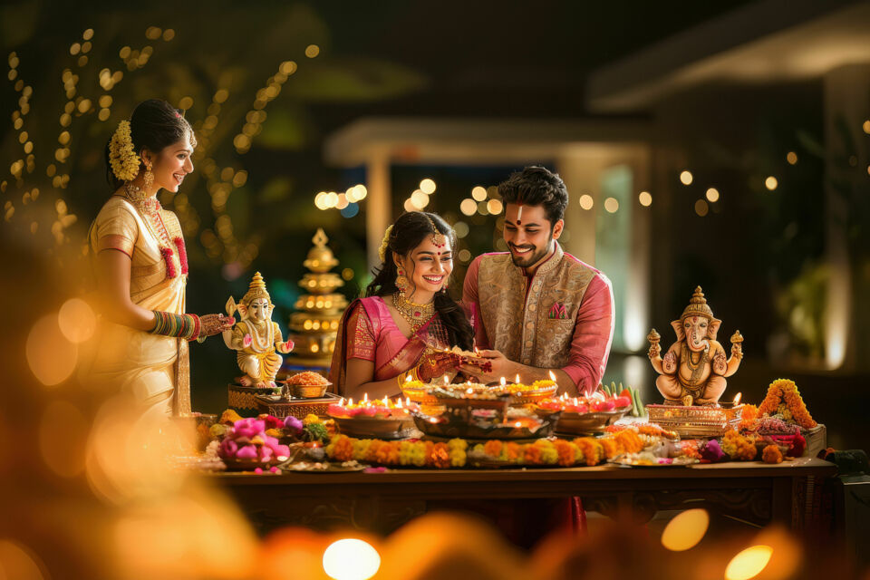Adobe Stock - Photo d'illustration -  Le mariage hindou est un moment d’intense spiritualité, où familles et amis entourent les époux de vœux de bonheur, de prospérité et d’harmonie.