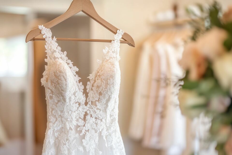 Adobe Stock - photo d'illustration - Symbole par excellence de la mariée, la robe, souvent blanche, porte en elle des traditions et croyances.