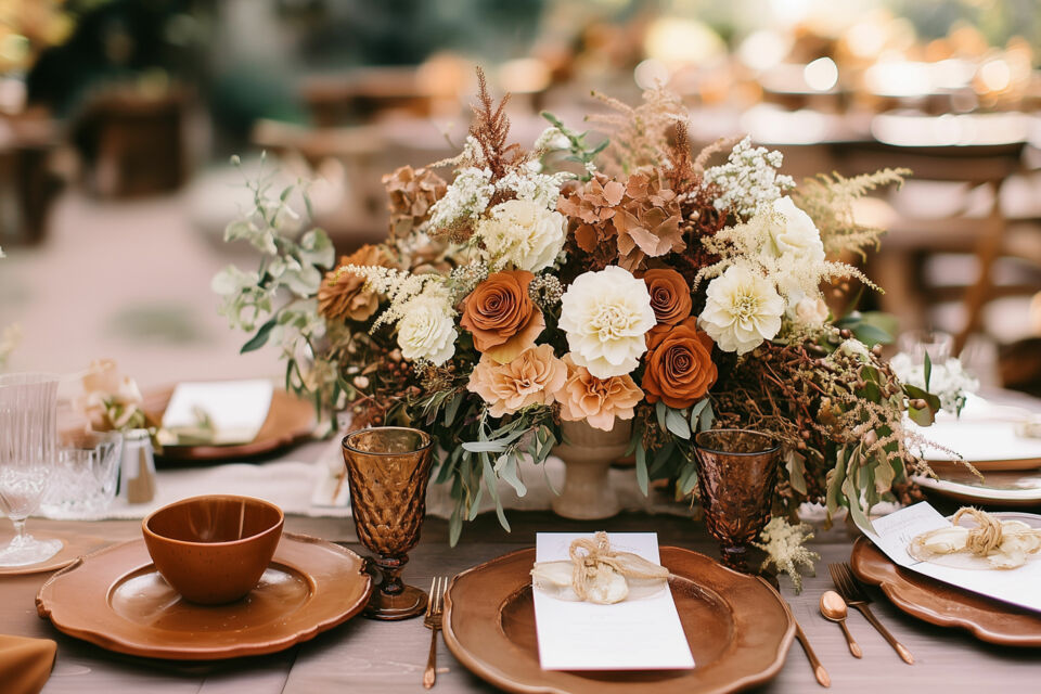 Adobe Stock - Photo d'illustration - Élégante et chaleureuse, la teinte Mocha Mousse s’impose en 2025 comme une source d’inspiration incontournable, idéale pour sublimer mariages, réceptions et événements avec raffinement et douceur.