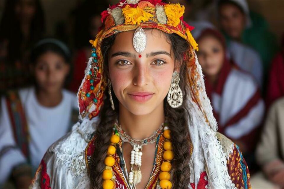 Adobe Stock - Photo d'illustration - Jolie mariée amazigh en tenue nuptiale typique de sa région. 