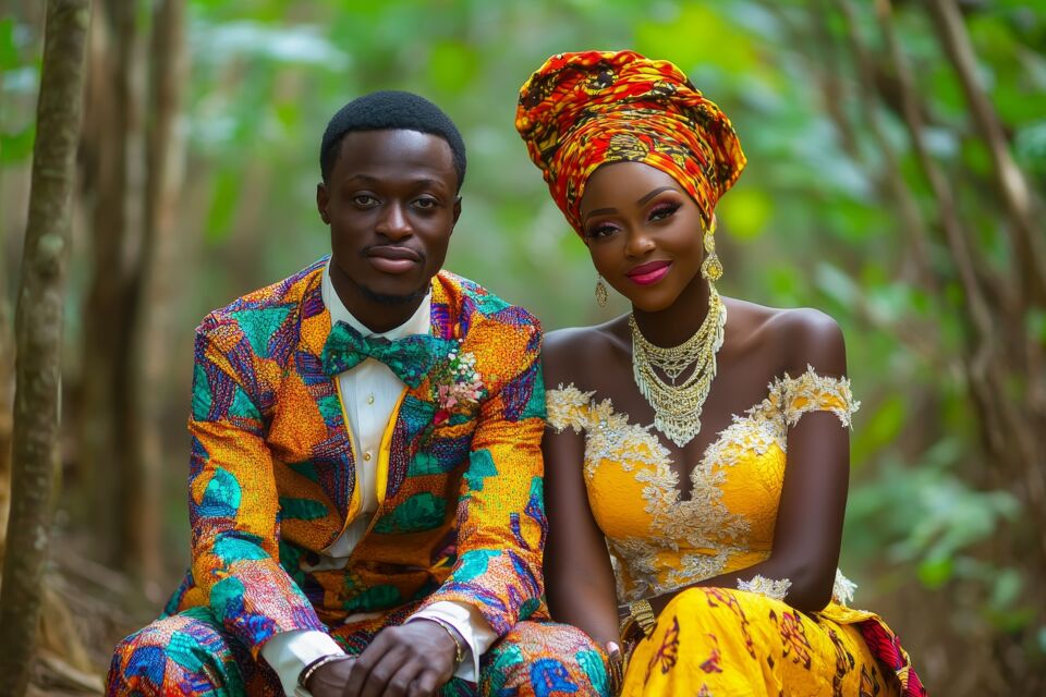 Adobe Stock - Photo d'illustration -&nbsp;La Côte d’Ivoire, avec ses costumes colorés et son ambiance festive, est un thème parfait pour votre mariage, célébrant l'amour et les traditions ivoiriennes dans une atmosphère chaleureuse et joyeuse.