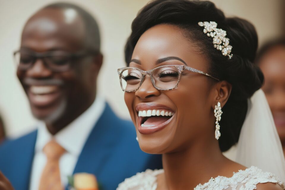 Adobe Stock - Photo d'illustration&nbsp;&nbsp;Le maquillage de mariée avec lunettes demande quelques ajustements, mais avec les bonnes techniques, vos montures deviendront un véritable atout beauté.