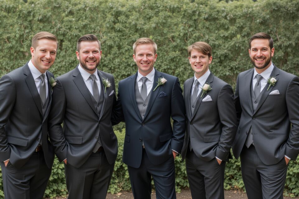 Adobe Stock - Photo d'illustration - Le marié, ses témoins et les pères arborent fièrement leurs boutonnières, symbolisant leur rôle clé lors de ce grand jour.