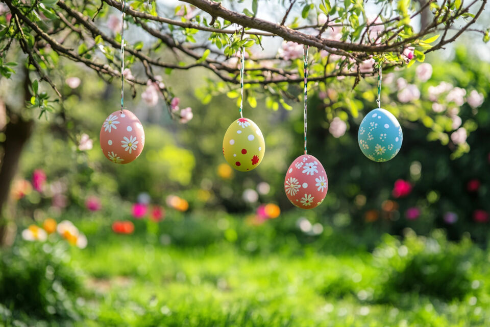 Adobe Stock - Photo d'illustration - Le Sapin de Pâques, tendance déco originale et symbolique du printemps, transforme vos fêtes familiales et professionnelles avec fraîcheur et créativité.
