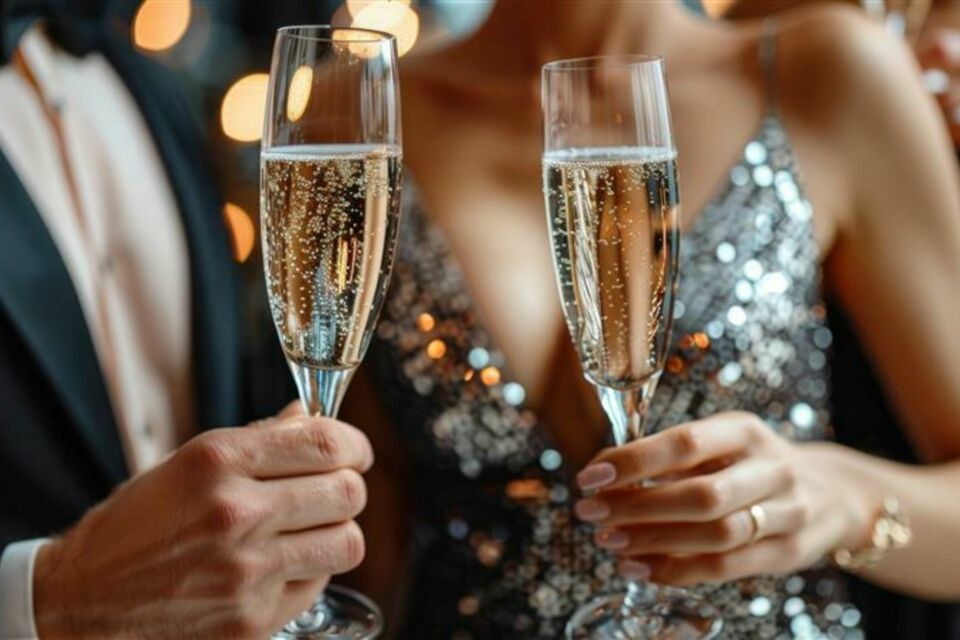 Adobe Stock - Photo d'illustration - Le 'Skål', un toast traditionnel qui réunit les cœurs et célèbre l'union, un geste convivial qui fait écho à la joie du mariage.