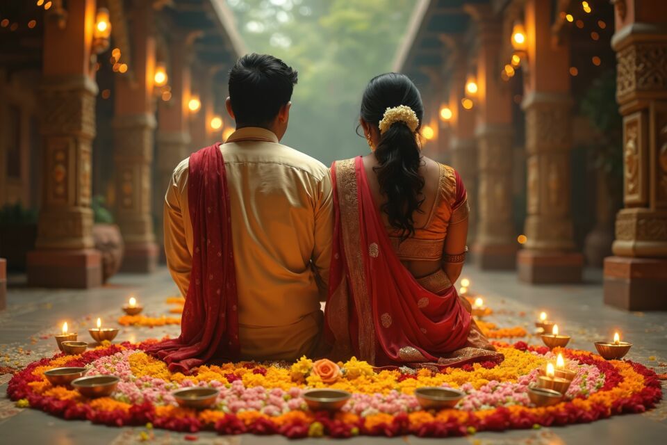Adobe Stock - Photo d'illustration - Dans les traditions hindoues, le mariage est perçu comme une union sacrée bénie par les divinités, symbolisant l'harmonie cosmique et assurant la protection divine des époux tout au long de leur vie.