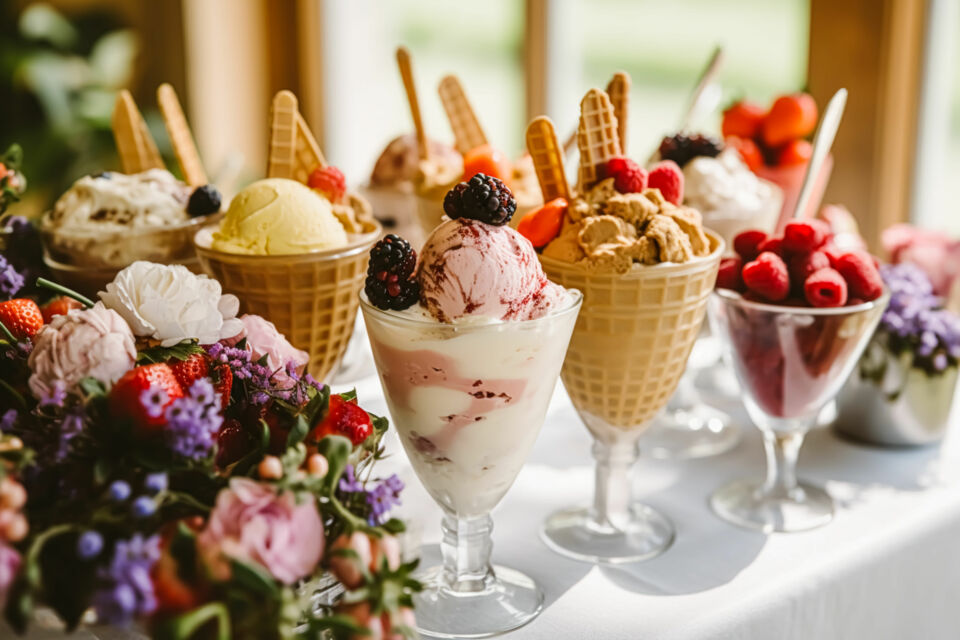 Adobe Stock - Photo d'illustration -&nbsp;Un bar à glaces pour mariage, c’est l'option fraîche et gourmande qui ravira vos invités ! 