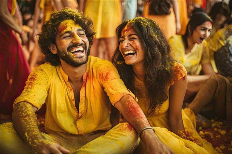 Adobe Stock - Photo d'illustration - Éclats de jaune, éclats de rires : le Haldi, ce rituel indien de la veille de mariage, enveloppe les futurs mariés de bénédictions, de curcuma et d’amour.