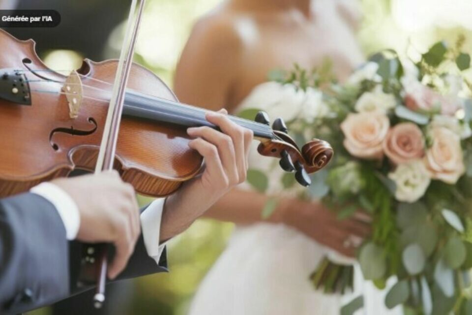 Adobe Stock - Photo d'illustration - Le musicien en solo accompagne les temps forts du mariage — entrée, échange des vœux, cocktail — en soulignant chaque émotion, et en créant une bande-son unique à l’histoire du couple.