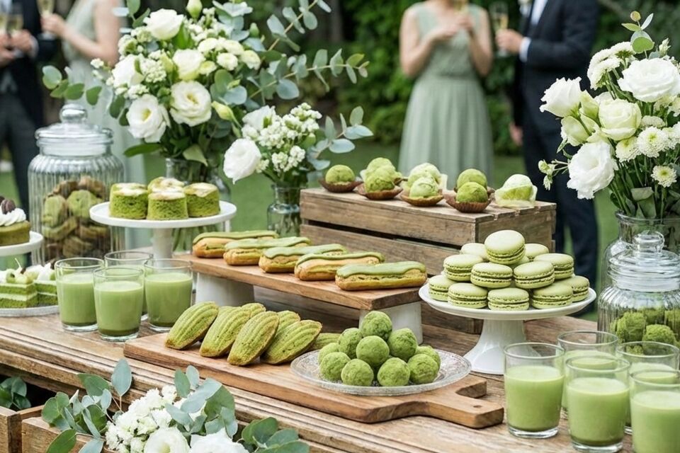 Gemini - Photo d'illustration : Intégrer le matcha dans votre candy bar de mariage, c’est offrir à vos invités une expérience unique, entre tradition et modernité, gourmandise et esthétique.